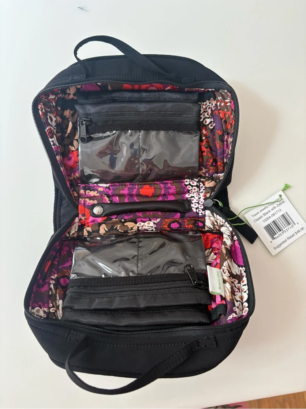Vera Bradley Black  Velvet Pouch